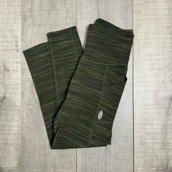 Free People Movement Green Roll Out Spacedye High Rise Leggings - Picture 3 of 6